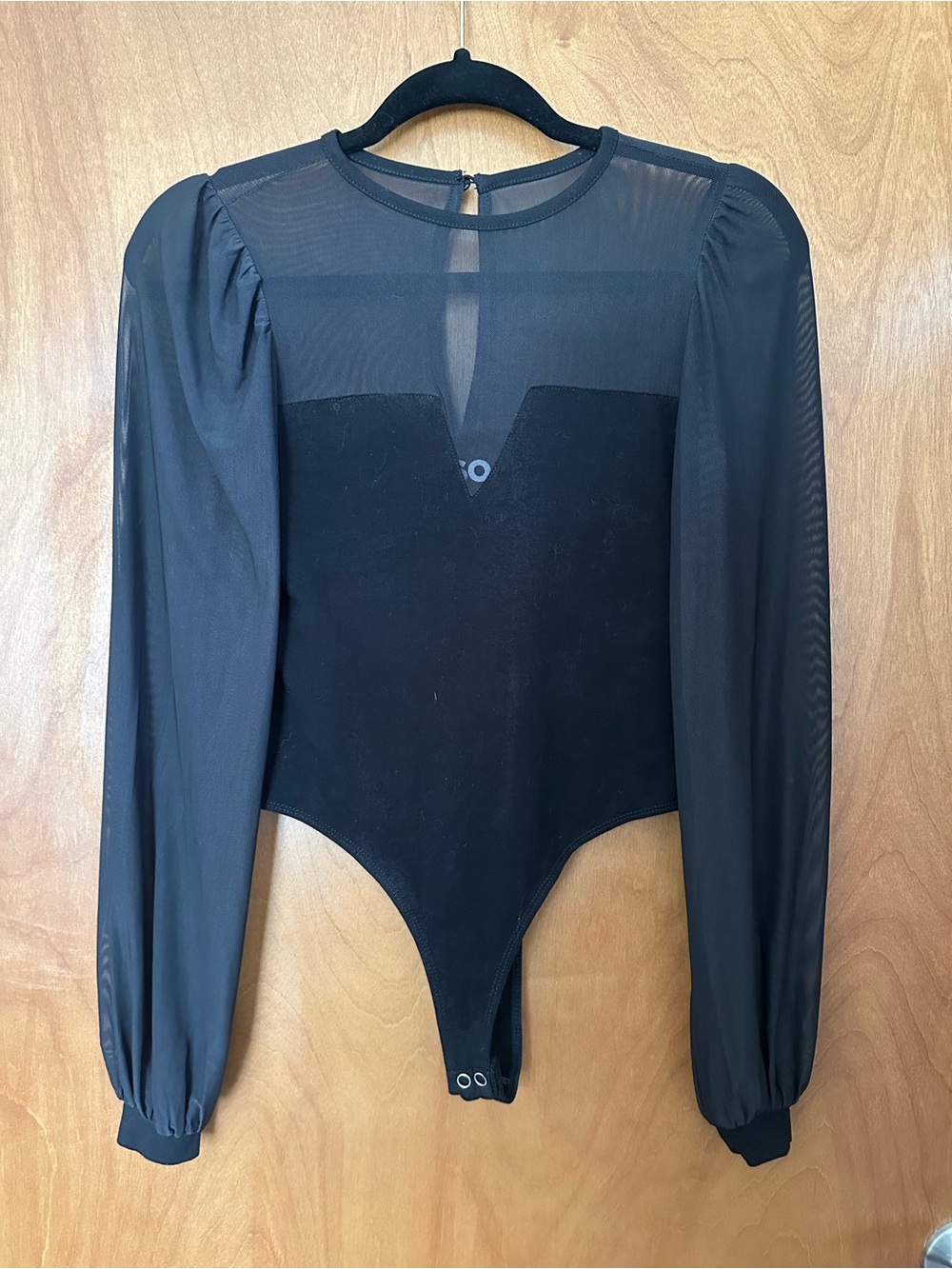 SO Black Sheer Sleeve Bodysuit